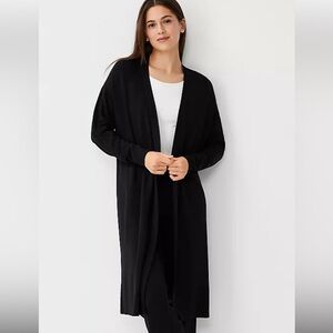 Ann Taylor Black Lounge Duster